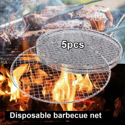Maille ronde en acier inoxydable pour barbecue filets en fer à rôtir au bacon polymères