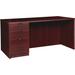 Lorell Rectangular Executive Desk Wood in Brown | 30.31 H x 31.13 W x 66.56 D in | Wayfair LLRPD3066LSPMY