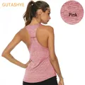 GUTA-T-shirt de yoga à séchage rapide pour femme vêtement de sport racerback precious