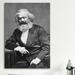 Winston Porter Political Karl Marx Portrait Photographic Print on Canvas Canvas/Metal in Black/White | 60 H x 40 W x 1.5 D in | Wayfair