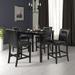 5Pcs Modern Faux Marble Counter Height Dining Set with 4 Chairs for Dining Room