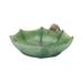 Trinx Girtrude 2 Piece Resin Hedgehog w/ Leaf & Umbrella Set Resin in Brown/Green | 3.5 H x 9 W x 10.25 D in | Wayfair