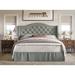 Andover Mills™ Belles Twin Tufted Platform Bed Upholstered/Polyester in Gray/White | 47 H x 79.3 W x 83.1 D in | Wayfair