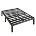 Alwyn Home Hojanovice 14" Platform Bed Metal in Black | 14 H x 14 W x 82 D in | Wayfair 07A04DC2AAEC42298ACBE32924F44F3C