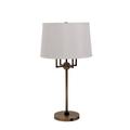 House of Troy Alpine 29.75" Table Lamp USB Linen/Metal in Black/Yellow | 29.75 H x 15 W x 15 D in | Wayfair A750-AB/BLK