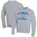 Men's Champion Gray Florida Gators Softball Icon Crewneck Pullover Sweatshirt