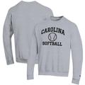 Men's Champion Gray South Carolina Gamecocks Softball Icon Crewneck Pullover Sweatshirt