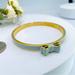 Kate Spade Jewelry | Kate Spade New York Classic Take A Bow Enamel Bangle Bracelet Sky Blue | Color: Blue/Gold | Size: Os