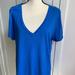 J. Crew Tops | J.Crew Deep V-Neck T-Shirt. Ewc. 100% Cotton. Size Xl | Color: Blue | Size: Xl