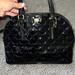 Coach Bags | Coach Peyton Op Art Embossed Patent Leather Cora Domed Satchel F25705 | Color: Black | Size: Os
