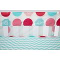 Little Bedding by NoJo Tickled Secure Me Crib Liner, Aqua/Pink