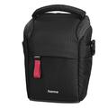 Hama Kameratasche "Matera" 90 (kompakte Fototasche für Gürtelschlaufe, Kameratasche für Digitalkamera und Zubehör, Umhängetasche mit Schultergurt und Zubehörfächern, recyceltes PET) schwarz
