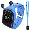 TOPCHANCES 4G Smartwatch für Kinder Smart Watch kinderuhr mit GPS WiFi LBS Tracker,2 Kamera,SOS,Wecker, Jungen Mädchen Smartphone für Kids 3-12 Jahre (Blau)