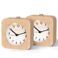 aboveClock Battery Operated Morning Alarm Clock, Wooden Alarm Clock, Analogue Travel Alarm Clock, Silent Hands Without Tic-Tac with Snooze Function, Luminous Alarm Clock Yearly Increasing Sound