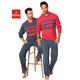 Pyjama LE JOGGER Gr. 56/58 (XL), bunt (rot, grau) Herren Homewear-Sets Pyjamas Bestseller