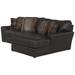 Brown Sectional - Lark Manor™ Andrienne 2 - Piece Top Grain Italian Leather Match Sectional w/ 5 Accent Pillows Leather Match | Wayfair