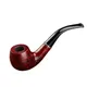 Pipe à tabac en résine de bois massif avec motif rouge et noir filtre à rouleau de coude broyeur