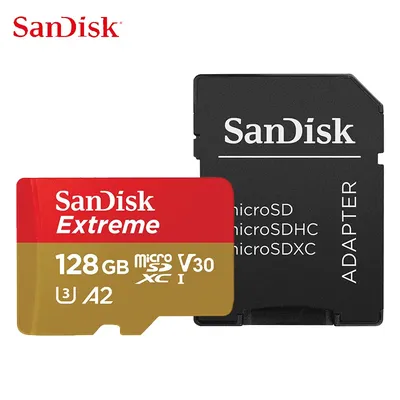 SanDisk Extreme Carte Micro SD 32 Go 64 Go Carte mémoire 128 Go UHS-I U3 V30 A2 4K Micro SD 256 Go
