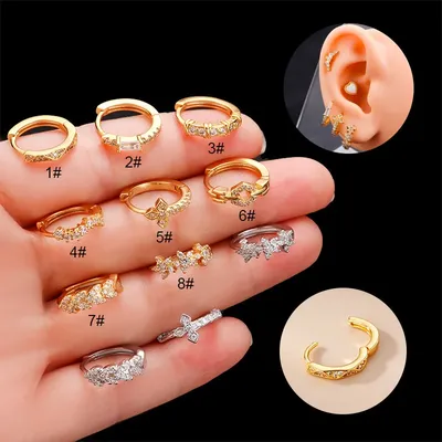 Boucles d'Oreilles Piercing en Acier Inoxydable pour Femme et Adolescent Bijoux Tendance 1 Pièce