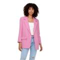 ONLY Damen Oversized Langarm Blazer | Eleganter Basic Cardigan | Business Jacke Mantel ONLLANA-Berry, Farben:Rosa, Größe:40