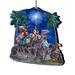 Set of 2 Three Kings Wooden Christmas Ornaments 5.5"