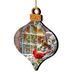 2 Winter House Cardinals Onion Shaped Wooden Christmas Ornaments 5.5"