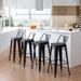 Bar Stools Set of 4,Counter Height Barstools Metal Bar Stools