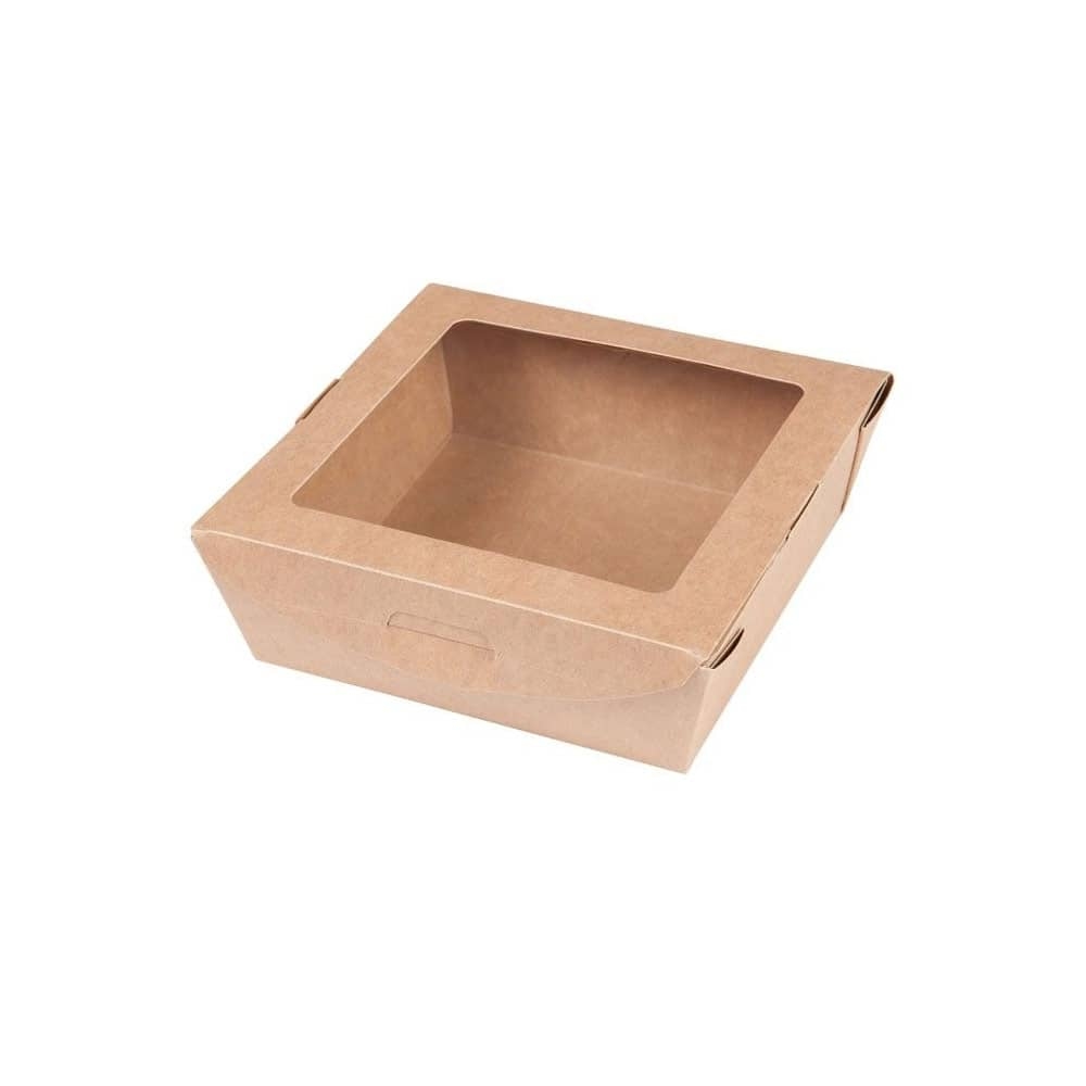 greenbox - Karton-Schachteln, PLA-Fenster, 700 ml, braun, bio-beschichtet, 300 St. Image