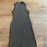 Madewell Dresses | Madewell Black And White Stripe Cotton Dress | Color: Black | Size: Xs