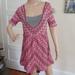 Free People Dresses | Free People Boysenberry Cotton Sweater Dress Sz L | Color: Gray/Pink | Size: L