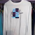 Nike Shirts | Large Vintage Nike Long Sleeve.Small Stain By The Tag.In Near Perfect Condition. | Color: White | Size: L