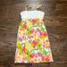 Lilly Pulitzer Dresses | Beautiful Lily Pulitzer Floral Dress | Color: Green/Pink | Size: 14g