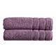 Christy Antalya Large Bath Sheets | Set of 2 | 100% Turkish Cotton | 600GSM | Soft Plush Luxury Bath Towels | 90cm x 150cm | Quick Dry | Fig Purple