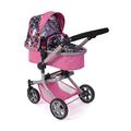 Bayer Chic 2000 595-43 Mika Doll's Pram, 2-in-1 Combination Doll Pram for Children from 4 to 8 Years, Unicorn, Pink-Navy