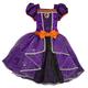 Disney Store Official Minnie Mouse Witch Costume for Kids, 1 Pc., Party Dressing Up Outfit, Glamour Purple Gown with Embellished Satin Bodice and Skirt - Size 9-10 Years