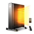 Electric Heater, Oil Filled Radiator 2500W Wifi Heater with 3 Heat Settings Modes, Child-lock and 24H timer, Smart Control and Free App-Smart Life, Adjustable Smart Panel Heating-11Fin