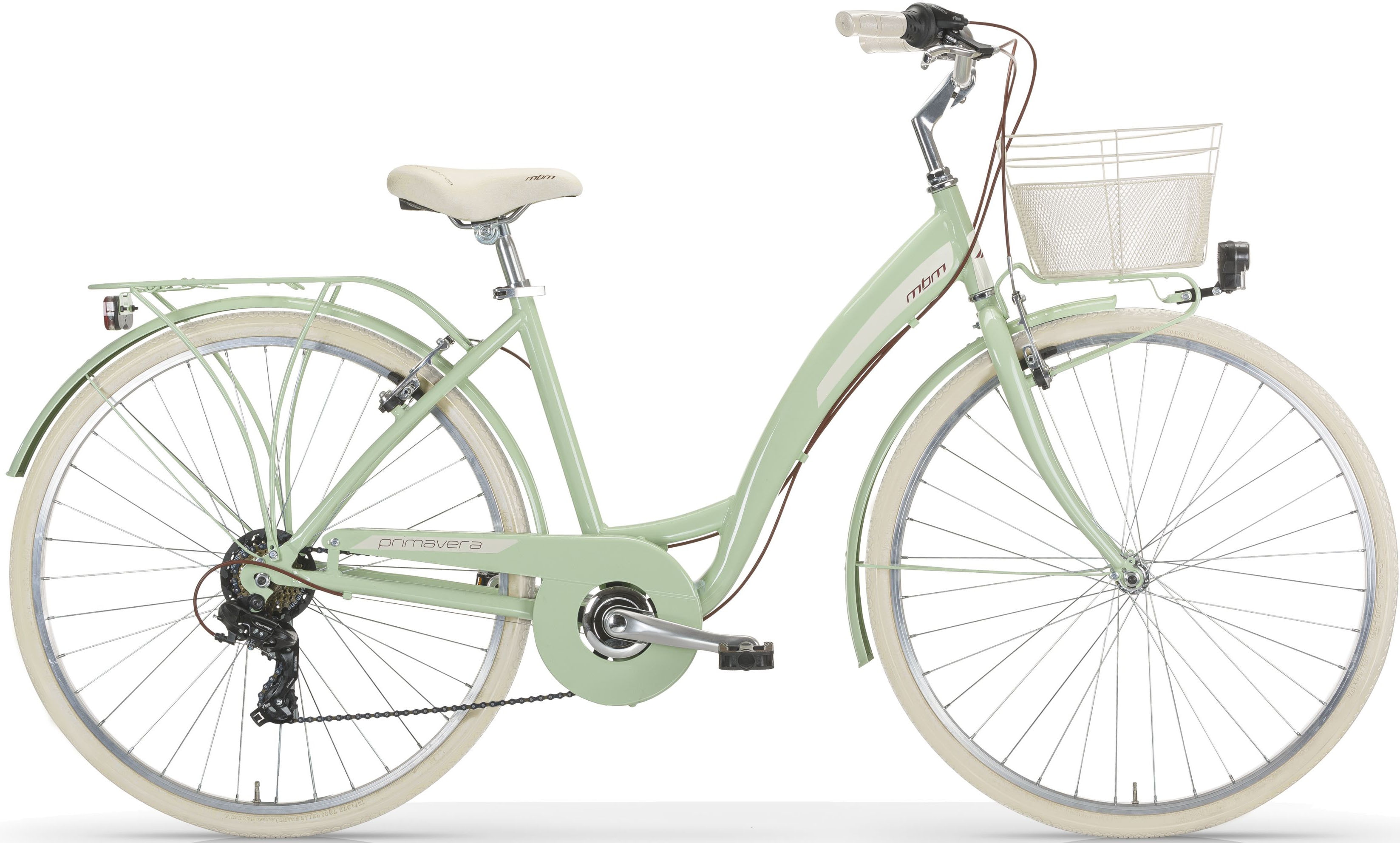 Cityrad MBM "NEW Primavera" Gr. 46, grün (mint, mint), Fahrräder, 46cm, 28 Zoll (71,12cm), für Damen, Kettenschaltung Image