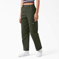 Dickies Women's Relaxed Fit Cropped Cargo Pants - Olive Green Size 24 (FPR50)