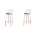 "Madeline 41.73"" Barstool, Set of 2 with Seat Cushion in Rose Pink Gold and Black - Manhattan Comfort 65-2-198AMC5"