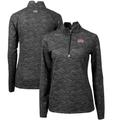 Women's Cutter & Buck Black UNLV Rebels Traverse Camo Quarter-Zip Pullover Top