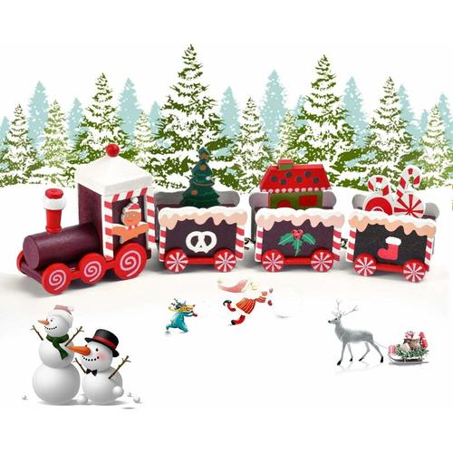Weihnachtszug Geschenk Spielzeugeisenbahn Weihnachten Holz Kleiner Zug Eisenbahn Weihnachtszug