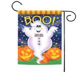 Halloween Jack-O-Lantern "Boo Ghost" Outdoor Garden Flag 18" x 12.5"