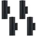 Wrought Studio™ Buhs Matte Black 12.52" H Integrated LED Outdoor Armed Sconce Metal/Steel in Black/Gray | 12.52 H x 5 W x 5.16 D in | Wayfair