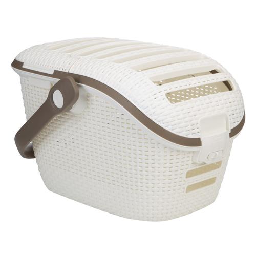 Panier Curver Chien/Chat - Blanc - Panier de transport pour chien et chat