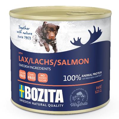 Lot Bozita Paté 24 x 625 g pour chien - saumon