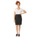 Plus Size Women's Pencil Skirt by ellos in Black (Size 32)