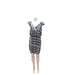 Jessica Simpson Dresses | Jessca Simpson White / Black Plaid Ruffled V Neck Knee Length Formal Dress 10 | Color: Black/White | Size: 10