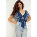 Free People Tops | Free People Arielle Top In Blue Size Small | Color: Blue | Size: S