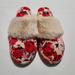 Victoria's Secret Shoes | Nwt Victoria's Secret Signature Satin Floral Slippers Sz S 5-6 | Color: Cream/Red | Size: 6