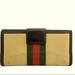 Gucci Bags | Authentic Gucci Brown And Tan Leather Canvas Sherry Line Striped Wallet. | Color: Brown/Tan | Size: Os